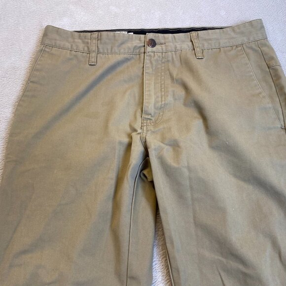 Volcom Mens Khaki Pants Size 31 Straight-Leg Cotton & Polyester Blend - Picture 8 of 16